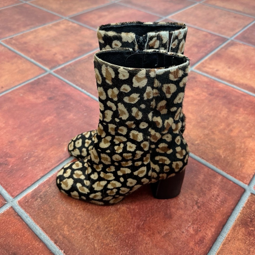 Miista London Calf Hair Animal Print Booties Size 35 - Picture 3 of 10